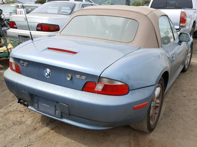 WBACH9343YLG18089 - 2000 BMW Z3 2.3 BLUE photo 4