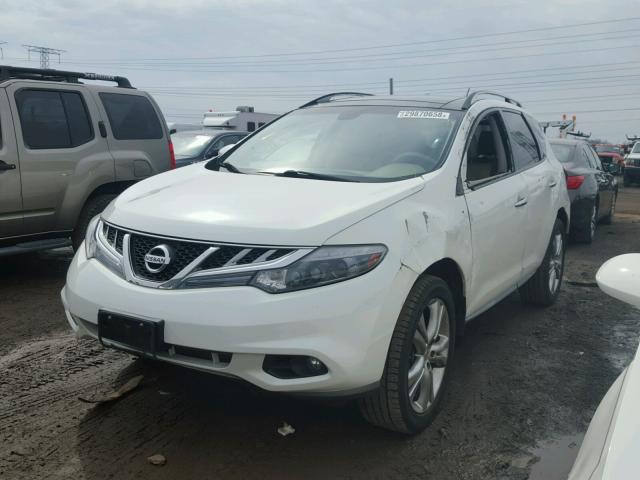 JN8AZ1MW6BW164517 - 2011 NISSAN MURANO S WHITE photo 2