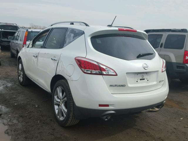 JN8AZ1MW6BW164517 - 2011 NISSAN MURANO S WHITE photo 3