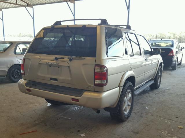 JN8AR07S1XW380950 - 1999 NISSAN PATHFINDER GOLD photo 4