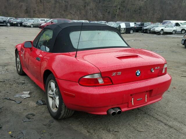 4USCH9348YLF86253 - 2000 BMW Z3 2.3 RED photo 3