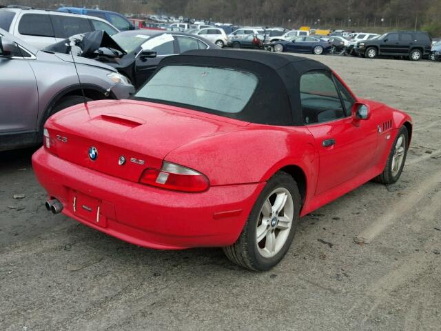 4USCH9348YLF86253 - 2000 BMW Z3 2.3 RED photo 4