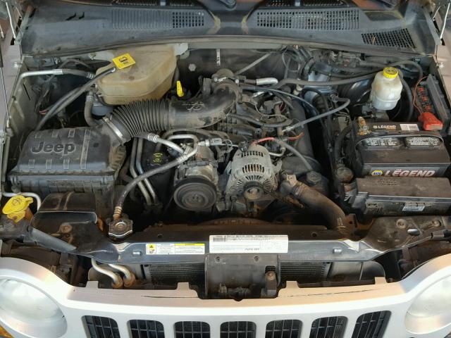 1J4GL48K57W539153 - 2007 JEEP LIBERTY SP SILVER photo 7