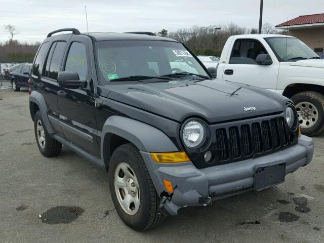 1J4GL48K76W150366 - 2006 JEEP LIBERTY SP BLACK photo 1