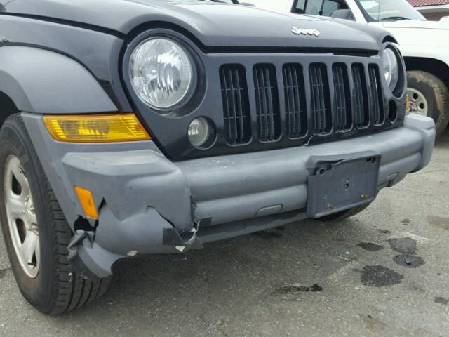 1J4GL48K76W150366 - 2006 JEEP LIBERTY SP BLACK photo 9