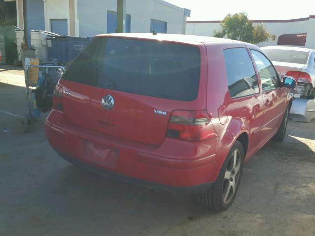 9BWPG61J924006160 - 2002 VOLKSWAGEN GTI VR6 RED photo 4