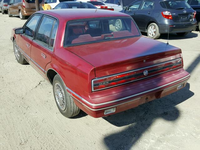 1G4NV54N3MM237022 - 1991 BUICK SKYLARK BURGUNDY photo 3