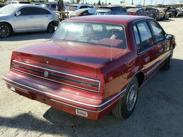 1G4NV54N3MM237022 - 1991 BUICK SKYLARK BURGUNDY photo 4