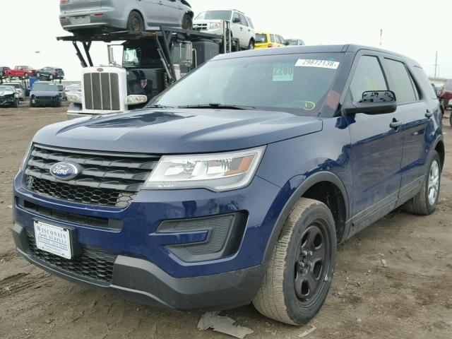 1FM5K8AR6GGC92861 - 2016 FORD EXPLORER P BLUE photo 2