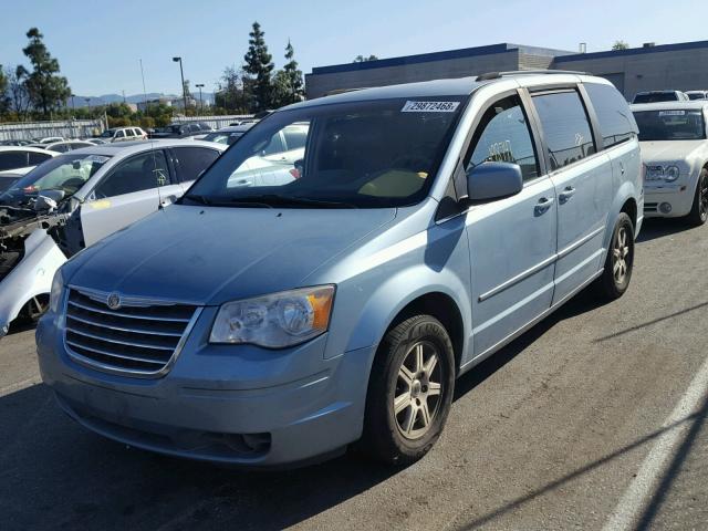 2A8HR54P98R625729 - 2008 CHRYSLER TOWN & COU TEAL photo 2