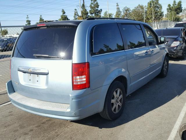 2A8HR54P98R625729 - 2008 CHRYSLER TOWN & COU TEAL photo 4