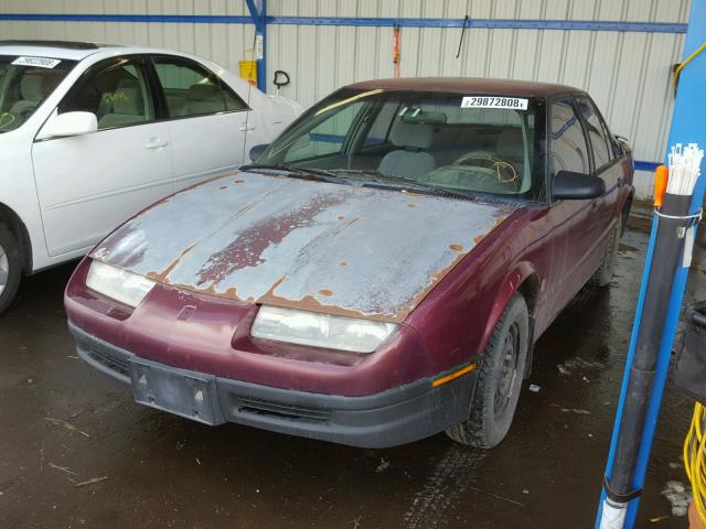 1G8ZG5598RZ207455 - 1994 SATURN SL1 MAROON photo 2