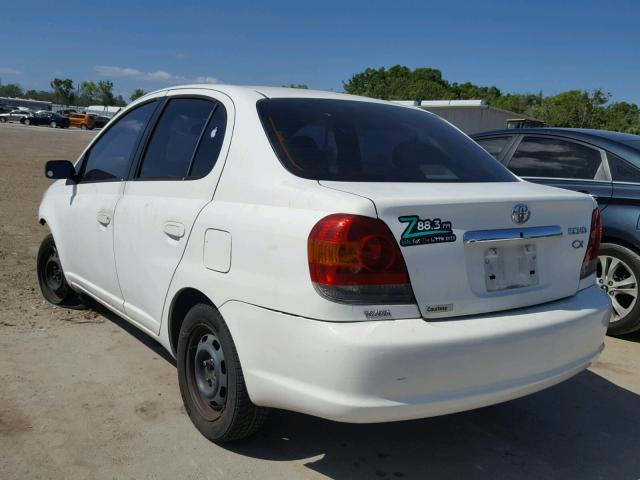 JTDBT123630313488 - 2003 TOYOTA ECHO WHITE photo 3