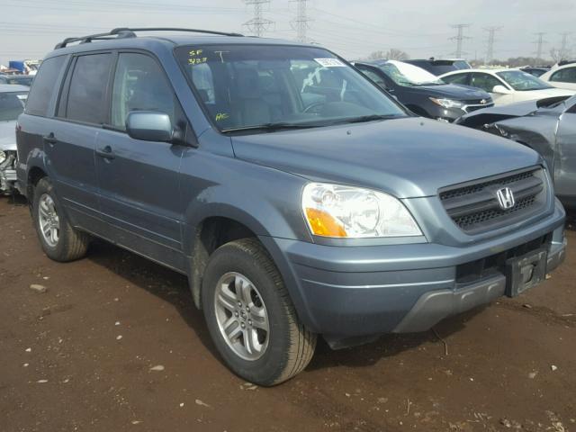 2HKYF18525H507497 - 2005 HONDA PILOT EXL BLUE photo 1