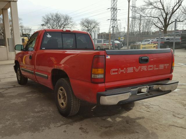 1GCEC14V2YE190519 - 2000 CHEVROLET SILVERADO RED photo 3