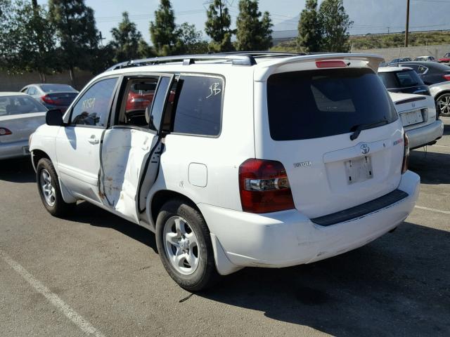 JTEGD21A270159257 - 2007 TOYOTA HIGHLANDER WHITE photo 3