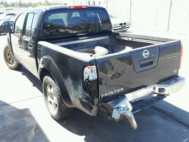 1N6AD07U55C410006 - 2005 NISSAN FRONTIER C BLACK photo 3