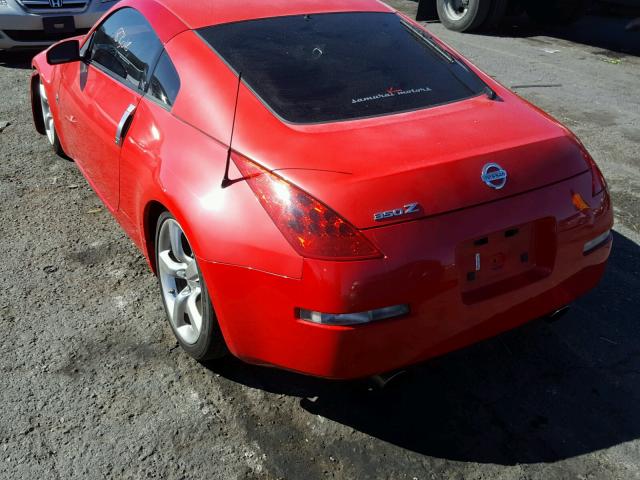 JN1BZ34D38M706612 - 2008 NISSAN 350Z COUPE RED photo 3