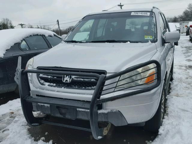 2HKYF18514H586708 - 2004 HONDA PILOT EXL SILVER photo 9