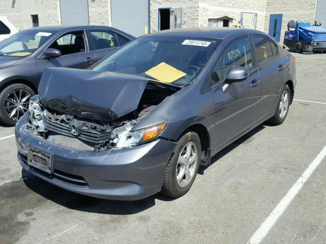 19XFB5F56CE003064 - 2012 HONDA CIVIC NATU GRAY photo 2