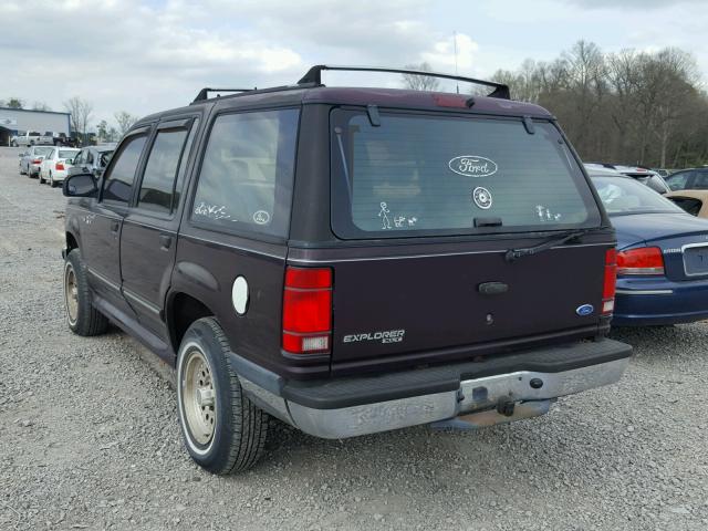 1FMDU34XXPUD63631 - 1993 FORD EXPLORER PURPLE photo 3