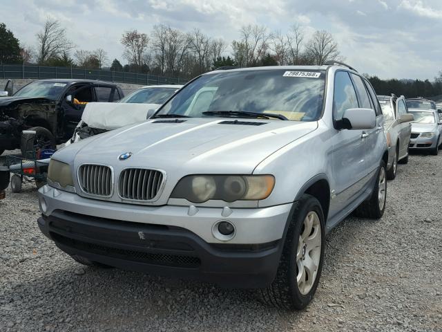 WBAFB33541LH17241 - 2001 BMW X5 4.4I SILVER photo 2