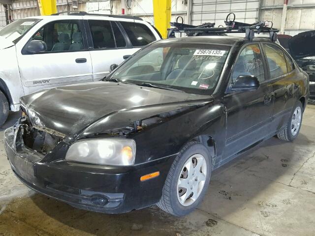 KMHDN46D64U760190 - 2004 HYUNDAI ELANTRA BLACK photo 2