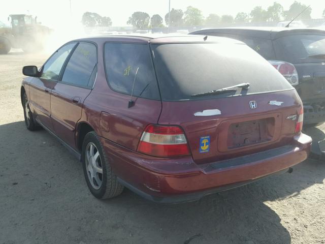 1HGCE1894SA005370 - 1995 HONDA ACCORD EX BURGUNDY photo 3