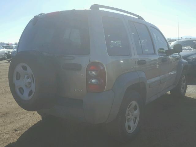 1J4GL48K95W552906 - 2005 JEEP LIBERTY SP CREAM photo 4