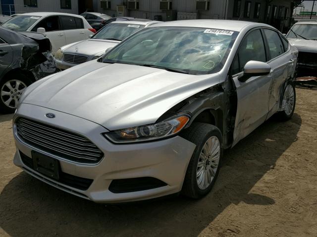 3FA6P0UU3ER368916 - 2014 FORD FUSION S H SILVER photo 2