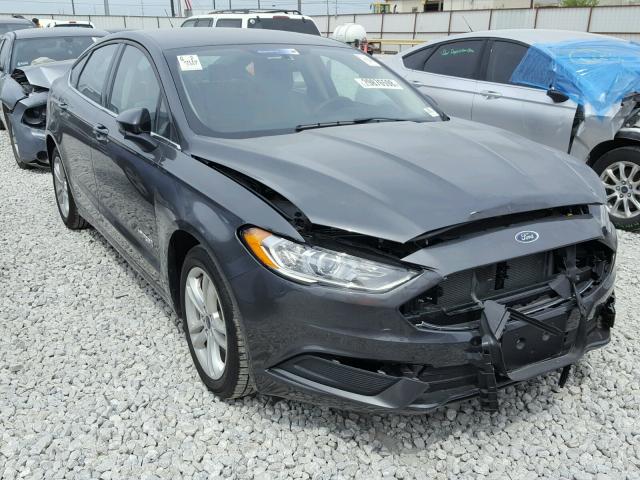 3FA6P0UU3JR122880 - 2018 FORD FUSION S H GRAY photo 1