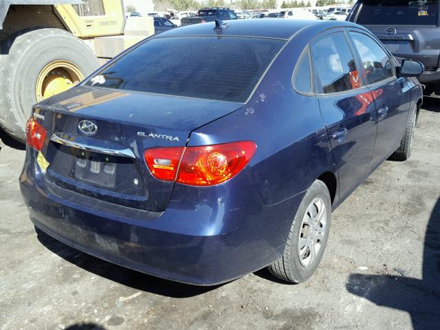 KMHDU4AD3AU143237 - 2010 HYUNDAI ELANTRA BL BLUE photo 4