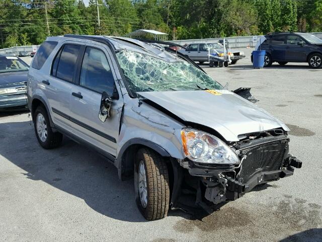 JHLRD68856C021199 - 2006 HONDA CR-V EX SILVER photo 1