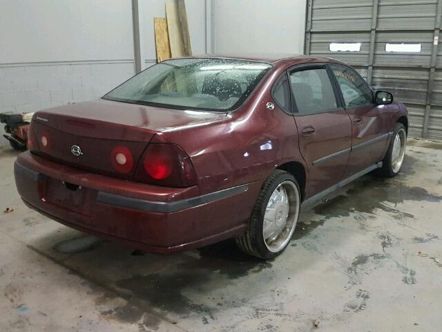 2G1WF55E2Y9130494 - 2000 CHEVROLET IMPALA MAROON photo 4