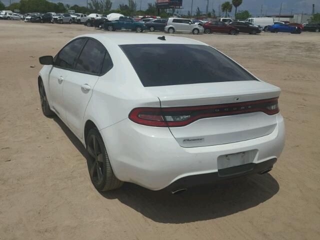 1C3CDFBB8FD405161 - 2015 DODGE DART SXT WHITE photo 3