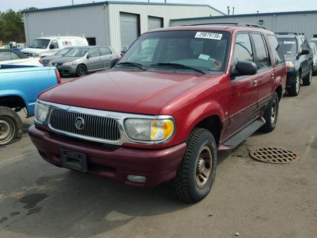 4M2ZU55P7XUJ17702 - 1999 MERCURY MOUNTAINEE RED photo 2