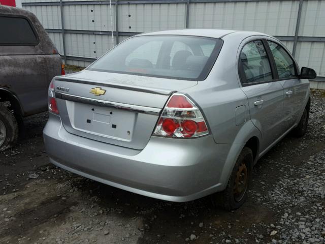 KL1TD5DE8BB128344 - 2011 CHEVROLET AVEO LS SILVER photo 4