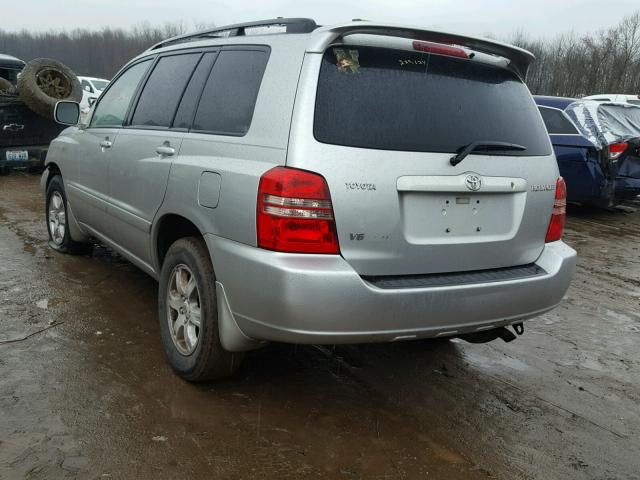 JTEHF21A410004084 - 2001 TOYOTA HIGHLANDER SILVER photo 3