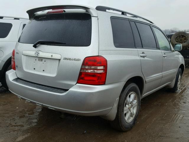 JTEHF21A410004084 - 2001 TOYOTA HIGHLANDER SILVER photo 4