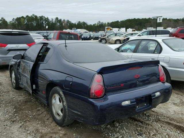 2G1WX15K629293099 - 2002 CHEVROLET MONTE CARL BLUE photo 3