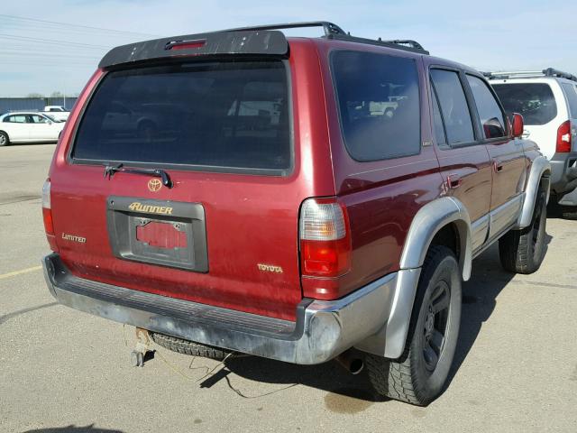 JT3HN87R0T0027084 - 1996 TOYOTA 4RUNNER LI RED photo 4