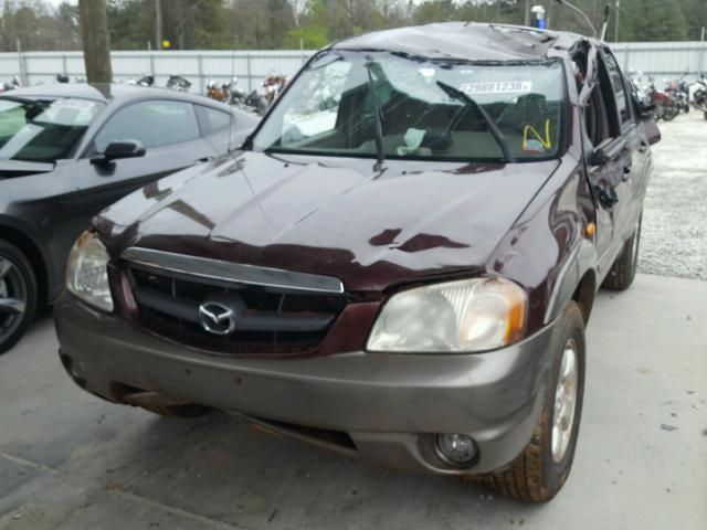 4F2YU09151KM12827 - 2001 MAZDA TRIBUTE LX MAROON photo 2