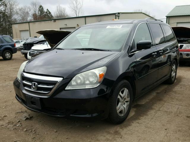 5FNRL38776B434007 - 2006 HONDA ODYSSEY EX BLACK photo 2