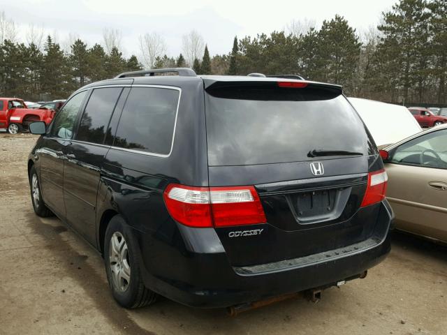 5FNRL38776B434007 - 2006 HONDA ODYSSEY EX BLACK photo 3