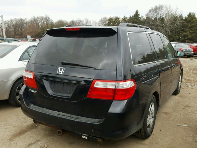 5FNRL38776B434007 - 2006 HONDA ODYSSEY EX BLACK photo 4