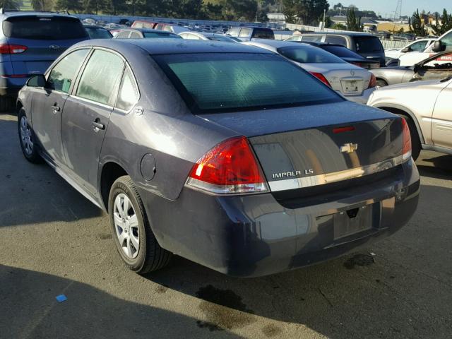 2G1WB57N391205762 - 2009 CHEVROLET IMPALA LS CHARCOAL photo 3