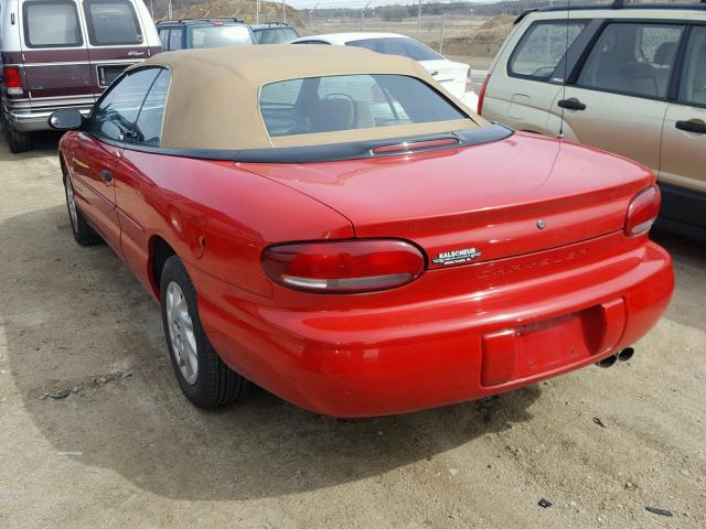 3C3EL45H6WT266416 - 1998 CHRYSLER SEBRING JX RED photo 3