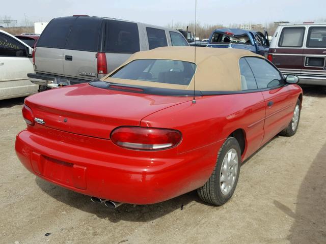 3C3EL45H6WT266416 - 1998 CHRYSLER SEBRING JX RED photo 4