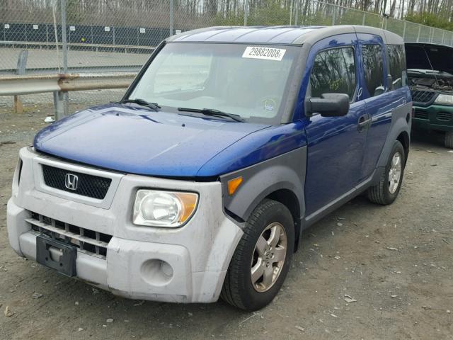 5J6YH285X4L025168 - 2004 HONDA ELEMENT EX BLUE photo 2