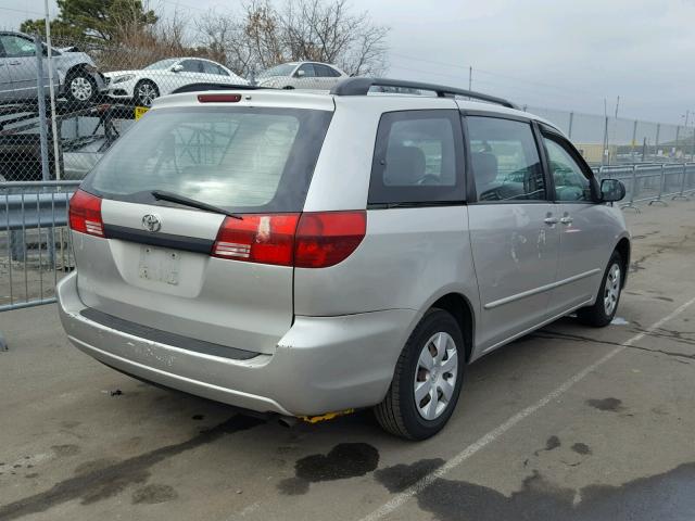 5TDZA23C65S245105 - 2005 TOYOTA SIENNA CE GRAY photo 4